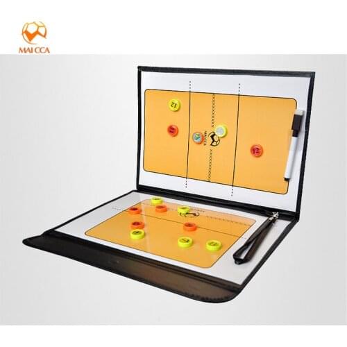 MAICCA Volleyball coach board with pen PU leather Professional magnetic Tactical Board high quality Sports plate 32*24cm