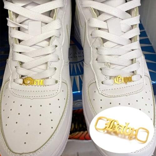 Personalized Custom Stainless Steel Name Shoe-buckle for Women Customized Gold Shoe Accessories Fashion Letter Nameplate Jewelry