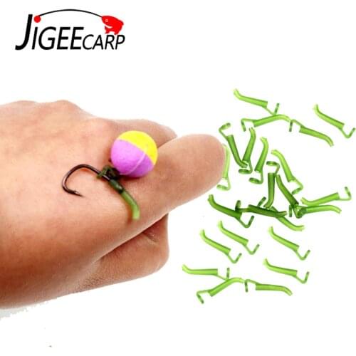 JIGEECARP 20PCS Carp Fishing Line Aligner Rubber Anti Tangle Sleeve for D rig Aligner Rubber Tube Bait Screw Connector Accessory