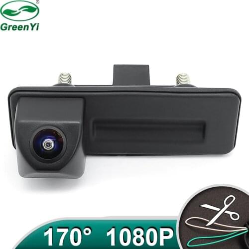 HD AHD 1080P MCCD Starlight Night Vision Fisheye Lens Car Trunk Handle Camera For VW Skoda Fabia Octavia Yeti Roomster Audi A1