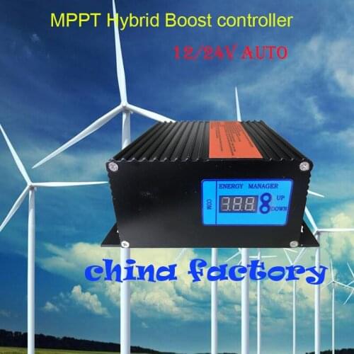 MPPT Charge Controller Wind Solar Hybrid System 400w~1000w Wind 200w~1000w Solar 12V 24V Auto 48V Regulator For Dynamo Generator