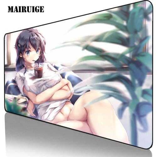 Anime Cute Girls Mouse Pad 40x90cm Large Computer Gaming Room Accessories Kawaii Decor Gamer Keyboard Desk Mat Cartoons Mousepad