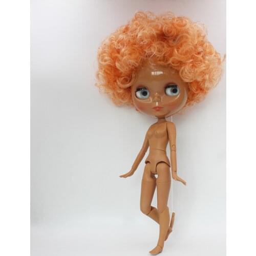 Free Shipping big discount RBL-684J DIY Nude Blyth doll birthday gift for girl 4color big eye doll with beautiful Hair cute toy