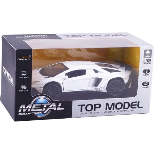 Die Cast Electric Flashing Sound 1:36 Car Models Alloy Vehicles Pull Back Toys for Children gld52 Rambo Super Sports Car