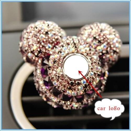 MR TEA Luxury Car Logo Automobile Vent Air Freshener Perfum Clip Figure Auto Interior Diamond Decoration Toys Accessories