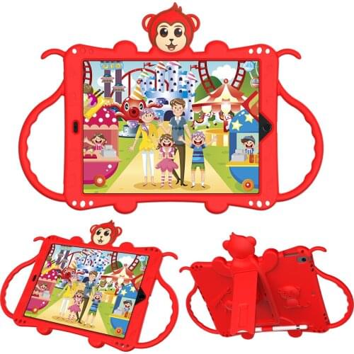 For iPad 7 10.2Soft Silicon Child Lovely Stand Kids Case Tablet Cover for Ipad 8th 9.7 inch 2018 Mini 5 4 3 2 Air 2 6th Gen 10.9