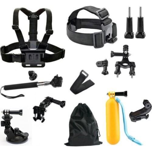 For Gopro accessories set chest mount for gopro hero 6 5 4 3 Eken h9 r h8 r SJCAM SJ5000 camera tripod for go pro kit xiaomi yi