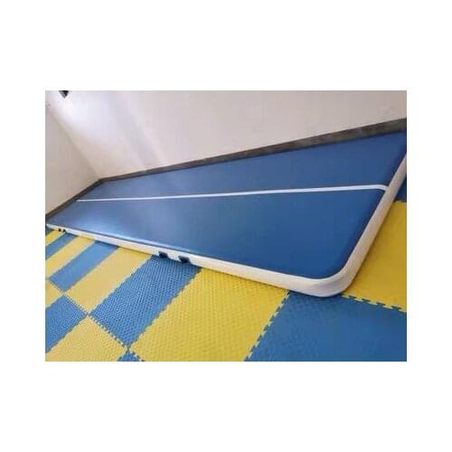Blue Surface Inflatable Air Cushion (6M/7M/8M)*2M*0.2M Tumbling Track Floor Mattress Big Size Gymnastics Training Mat Tumbling