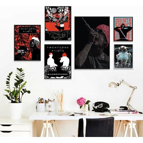 Twenty One Pilots Rock Music Band Stars Wall Art Modern Painting Wall Pictures For Living Room Home Decor