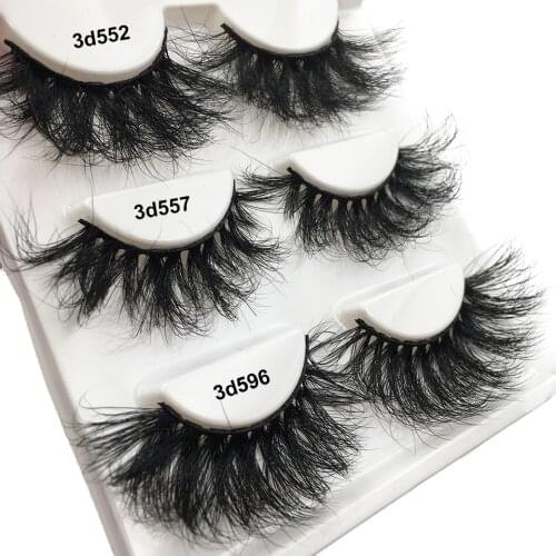 Mink Eyelashes Real Mink Hair Fluffy Messy Natural Eyelashes Handmade Fake lashes Makeup Beauty Lashes Mink