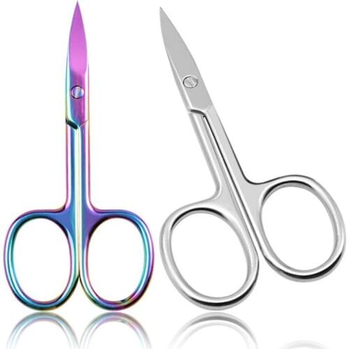 1Pcs Colorful Makeup Scissors High-Quality Eyebrow Eyelash Nose Hair Scissor Stainless Steel Face Hair Removal Tools Sharp Head