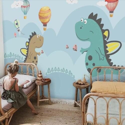 Custom papel de parede infantil, baby dinosaur mural for bedroom sofa TV background decoration waterproof wallpaper