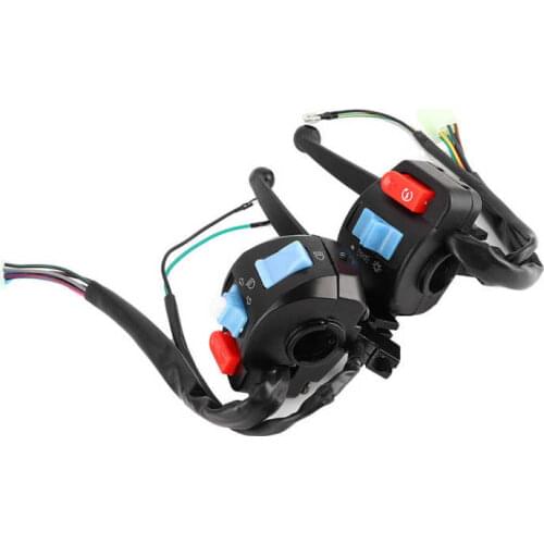 Brake Assembly Pair Motorcycle Front Brake Assembly Caliper Master with Handlebar Switch Button Universal Front Brake Assembly