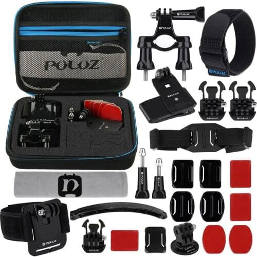 PULUZ for Go Pro Accessories 24 in 1 GoPro Accessories Combo Kit with EVA Case stocker for GoPro HERO5 HERO4 Session HERO 5 4 3