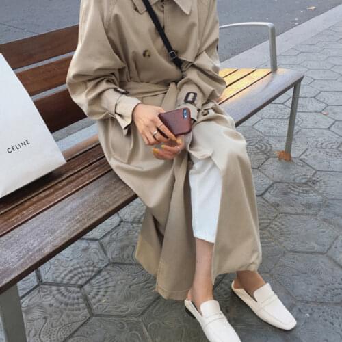PYGH Women's Double Breasted Trench Coats
