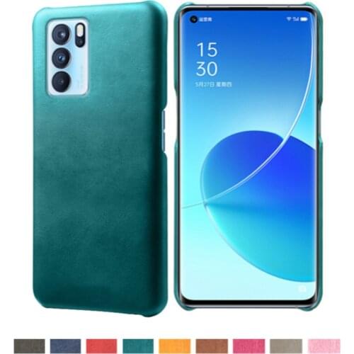 For OPPO Reno 6 5 Pro Plus 5Z K9 F19 A93 5G Funda Luxury Slim Vegan Leather Cover For Oppo Realme 8 X7 Pro Ultra V15 Q3i 5G Case