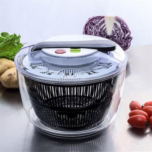 Salad Bowl Vegetable Dehydrator Versatile Salad Spinner Large-capacity Fruit Washing Basin Drain Basket For Kitchen Supplies
