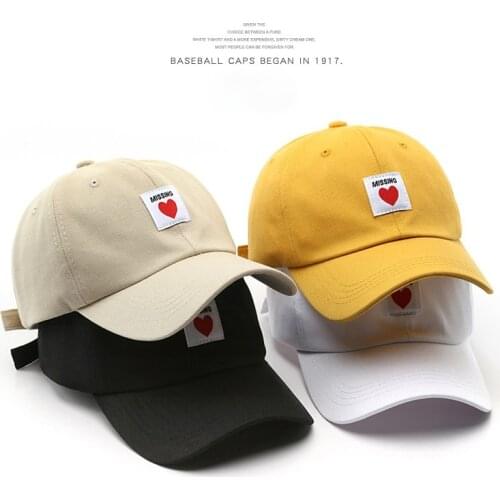 SLECKTON Cotton Baseball Cap for Women 2021 Summer Sun Hats Fashion "LOVE" Patch Caps Girls Casual Snapback Hat Adjustable
