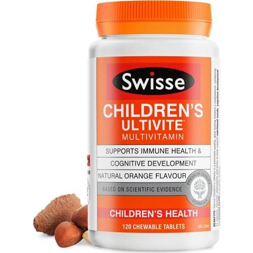 Swisse Orange flavor Children Multivitamins 120Tabs Vitamins Minerals Support Immune Health Fussy eaters Cognitive Development