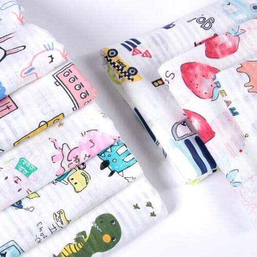 Cartoons Jacquard Cotton Sewing Fabric for baby summer Shirt Dress Garment Material Home Decoration 50x160cm
