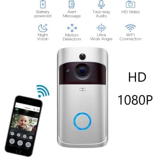 Smart Doorbell Camera Wifi Wireless Call Intercom Video-Eye for Apartments Door Bell Ring for Phone Home Security Cameras