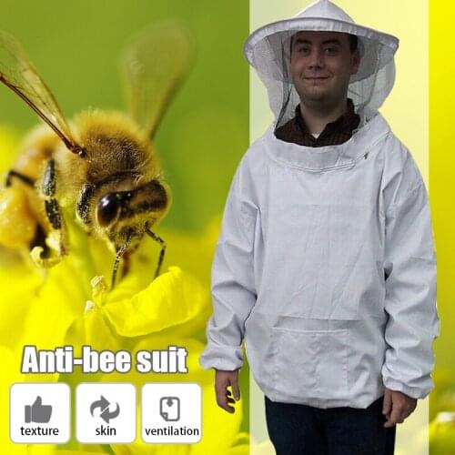 Beekeeper Protective Jacket Veil Smock Equipment BeeKeeping Hat Sleeve Suit Bee Protection Beekeeping Suit Safty Veil Hats