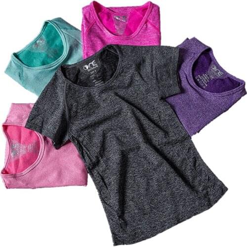 Women Short yoga shirt T-shirt for Fitness Running Sports quick drying women fitness clothing women sport shirt yoga clothing