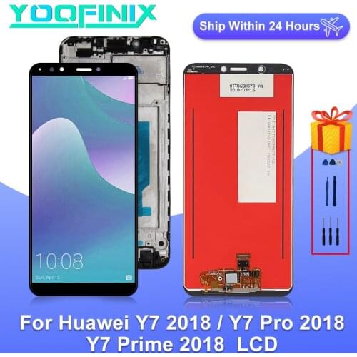 5.99" For Huawei Y7 2018 Display LCD Touch Screen Digitizer For Huawei Y7 Prime 2018 LCD Y7 Pro 2018 Display Replacement Parts