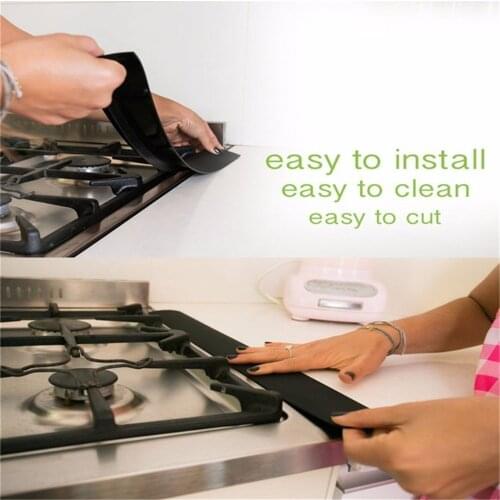 1pc 3 colors Silicone Gas Stove Counter Gap Cover Flexible Easy Clean Heat Resistant Table Slit Fill Gap Covers Protector Tools
