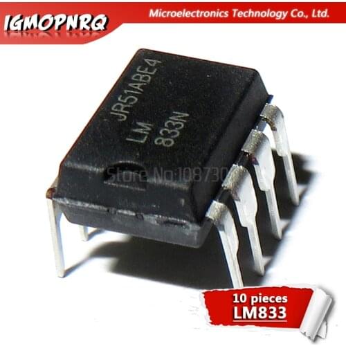 10pcs LM833N LM833 DIP-8 o Amplifiers Lo Noise o Dual new original