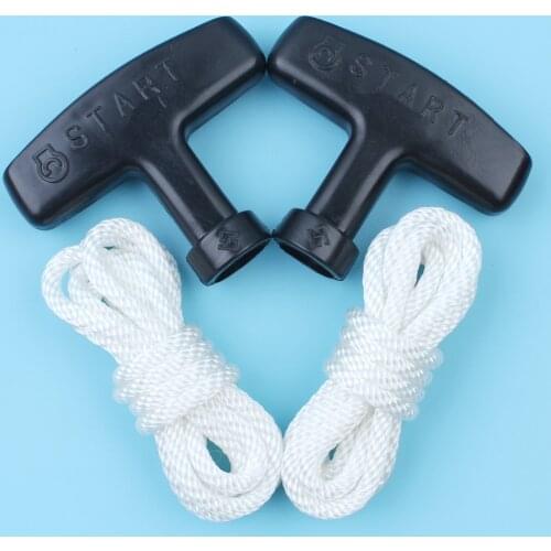 2 x Recoil Starter Pull Handle Grip & Rope Kit For Honda GX160 GX200 GX120 GX110 Engine Motor Trimmer Brush Cutter 28461-ZH8-013