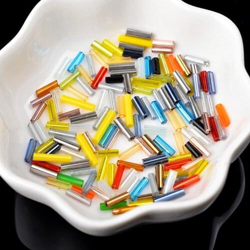 20g 4.5mm 6mm Charm Czech Glass Seed tube Beads DIY Bracelet Necklace Bead For Earring Jewelry Making Garment sewing accessories