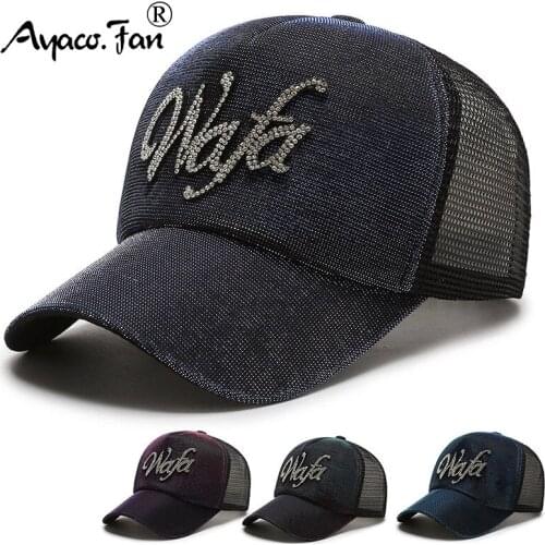 2021 Summer Women Men Mesh Baseball Cap Solid Snapback Letter Embroidery Sunhat Outdoor Cotton Hip Hop Baseball Hats Casquette