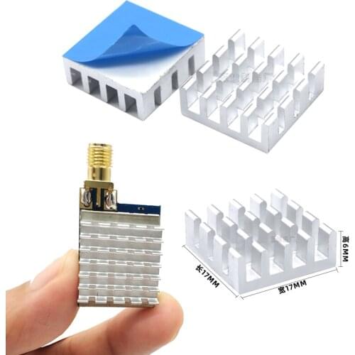 5pcs Aluminum alloy CNC 17*17*6mm Cooling Fin Heat Sink Radiating For RC Drone ESC Flight Controller 5.8G VTX Transmitter Part