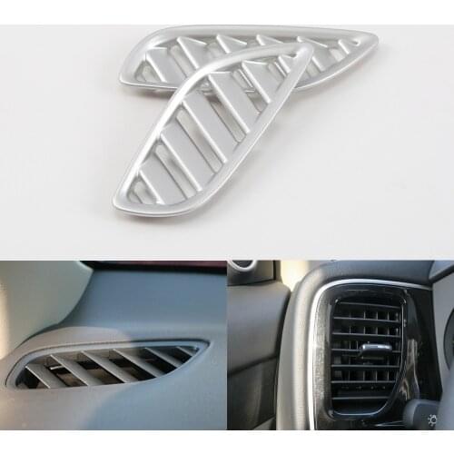 ABS Chrome For Mitsubishi Outlander 2016-2019 Front Air Conditioning Vent Outlet Trim Cover Trim Sticker Decoration Accessories