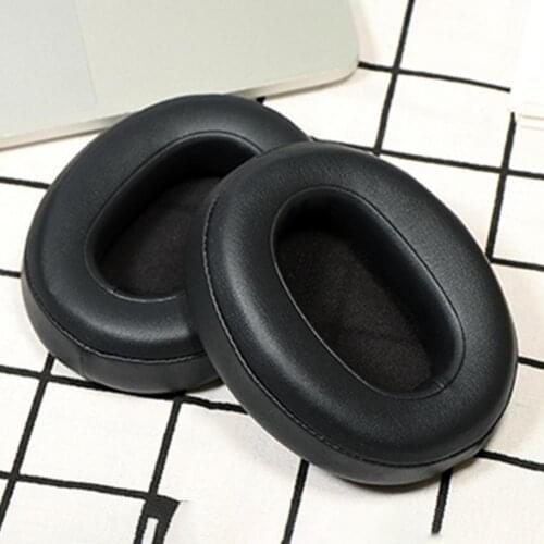 1 Pair Ear Pads Elastic Protein Faux Leather Dustproof Headphone Earmuff for Sony WH-XB900N