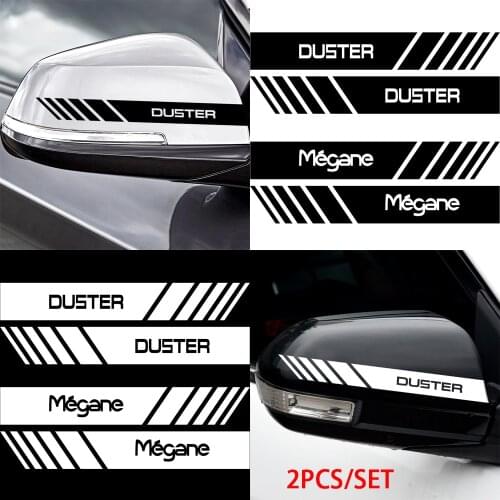 2pcs Car stickers Rearview mirro Stickers For Renault Duster Megane Scenic Logan Laguna Dacia Zoe Koleos Fluence Sandero Captur