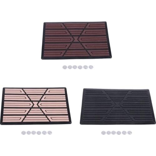 Black/Beige/brown PVC Car Floor Carpet Pad Heel Foot Mat Pedal Patch Cover 23x15cm Car Mat Anti-skid Pedal Universal
