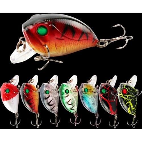 45MM/7.9G Artificial Floating Crank Freshwater Fishing Lure Hard Lure Lifelike 3D Eyes Bionic Professional Plastic Fishing Bait