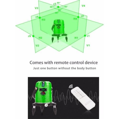 LETER lines Cross line Green laser level electronic system With remote control