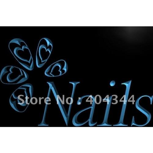 LB553- OPEN Nails Beauty Salon LED Neon Light Sign home decor crafts