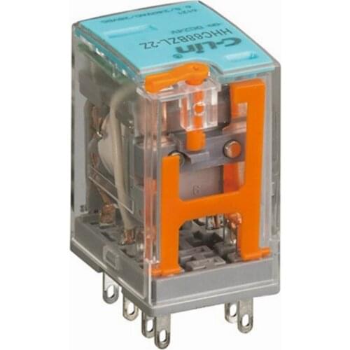 1set Mini Relay With Test Button HHC68BZL-2Z (HH52PZ) 8pin with Socket DC24V AC220V