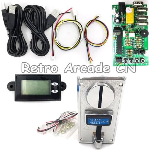 Multi Coin Acceptor Selector CH-926 and JY-18A Timer Control Board USB for Vending Machine , accept 6 kinds of coin mech