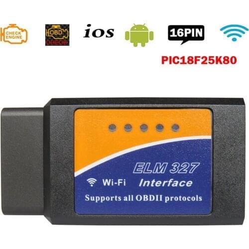 Auto Scanner ELM327 WIFI V1.5 Obd2 Car Diagnostic Tool ELM 327 V 1.5 OBD 2 Code Reader Scaner For IOS/Android PIC18F25K80 Chip