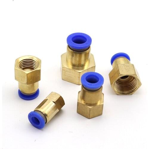 Hose 4MM 6MM 8MM 10MM 12MM Pneumatic Connector Fittings 1/8'' 1/4'' 3/8'' 1/2'' Female thread Push In Fitting for Air Pipe joint