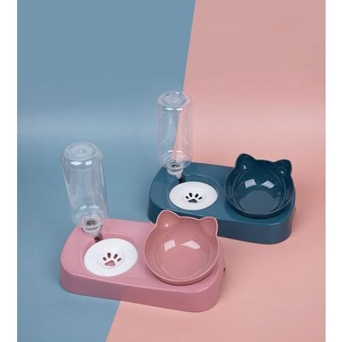 Pet Cat Elevated Bowls Durable Double Cat dog Bowls Raised Stand Cat Feeding & Watering Supplies Dog Feeder Pet Supplies