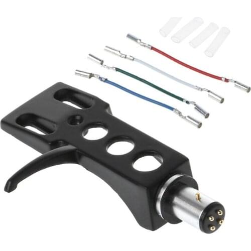 Turntable Headshell Mount Universal LP Phono Cartridge Replacement Phonograph Head Holder Stylus Lead Wire Q1JC