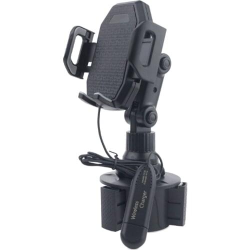 Adjustable Angle 5W Car Cup USB Wireless Charger Holder Mobile Phone Mount Stand Cradle Bracket for i-phone Cellphone