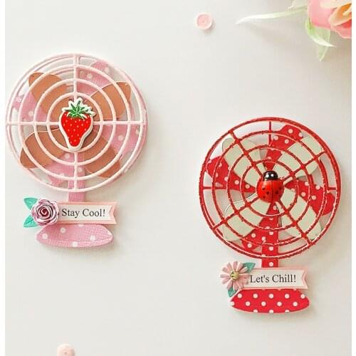 Cutting Dies Retro Spinning Fan Scrapbook Cardmaking DIY Paper Craft Metal Stencil Surprise Creation