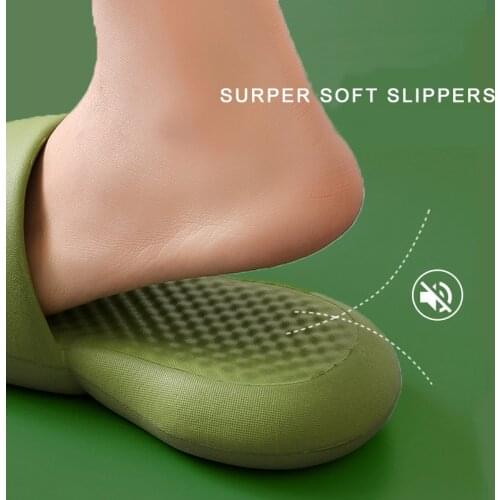 Thick Platform Bathroom Home Slippers Women Soft Sole EVA Indoor Slides Couple Men Sandals Summer Non-slip Comfortable Shoes New